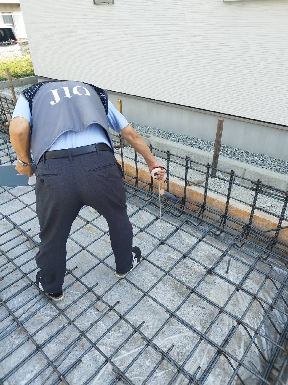 基礎の鉄筋検査